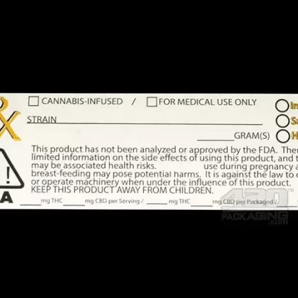 California Rx Warning Labels 1000/Roll - Ejuicewarehouse