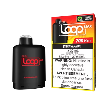 STLTH LOOP MAX Pod Pack - Strawnana Ice - 20 mg/mL (wholeseller) - Excise ON, 20 mg/mL (wholeseller) - Excise MB