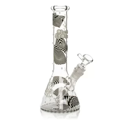 Cheech & Chong Glass GITD Bong – 10in