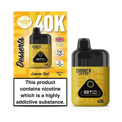 Dinner Lady Lemon Tart 40K Disposable Vape - Vape Store