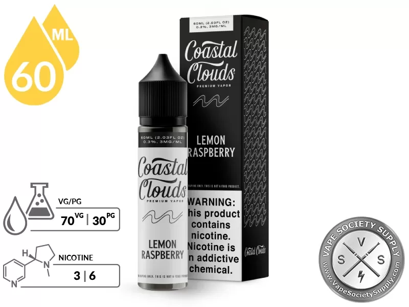 Lemon Raspberry Coastal Clouds 60ml - Image 2