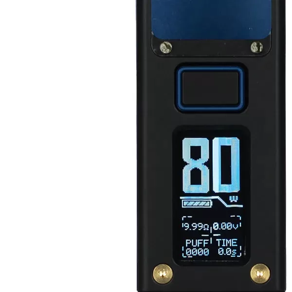 BD Vape x Hirano Designs B4e Tycoon 21700 80W Boro Box Mod - Black and Stainless - Image 2