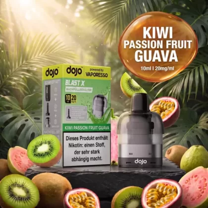 Vaporesso Dojo Blast X Pod Nachfüllbehälter 10ml – Kiwi Passion Fruit Guava – 20mg