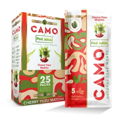 Camo X Pod Juice Narural Wraps Cherry Yuzu Matcha
