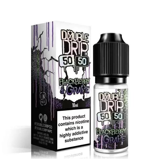 Double Drip Blackberry & Grape E Liquid – 50/50 Series (10ml)