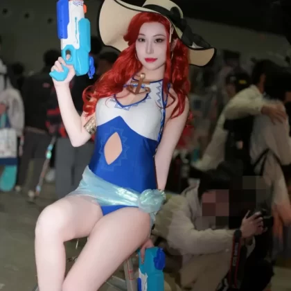 Pool Party Pirate Captain Miss Fortune Cosplay Costume - Summer Beach Marksman Outfit