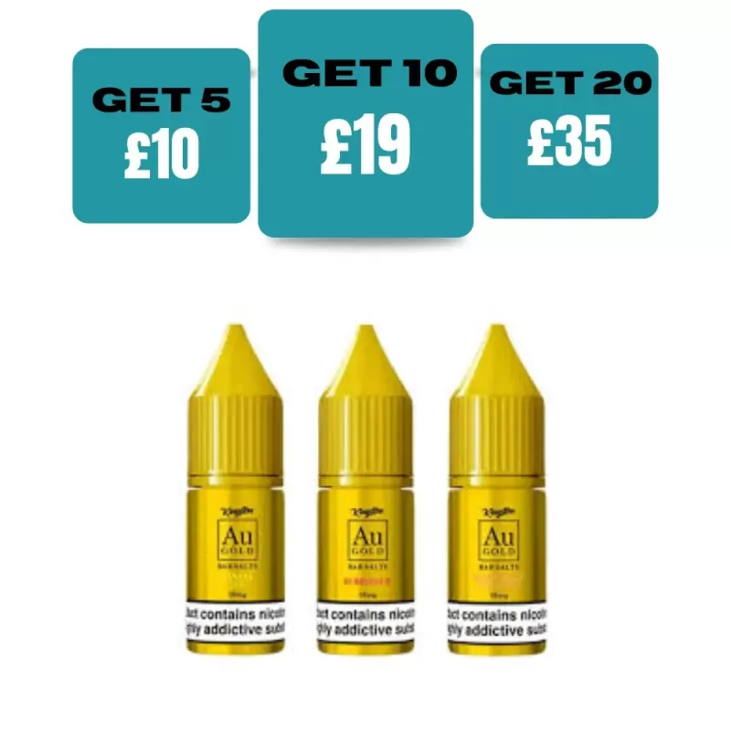 Kingston Au Gold Bar Salts 10ml E-liquids - Cream Tobacco / 10mg