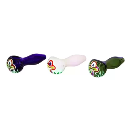 Glowing Mushroom Pipe – 4.5in - Color#Green>Blue>White (C77674)