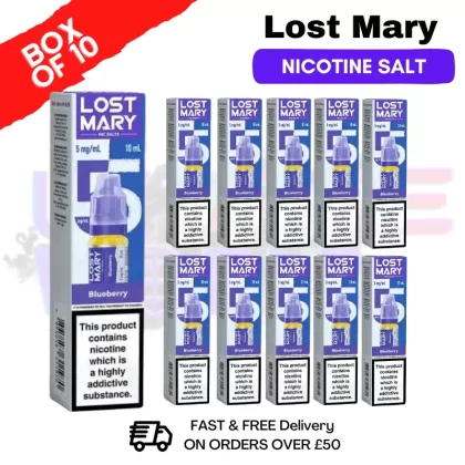 Blueberry Lost Mary Nic Salt BOX OF 10