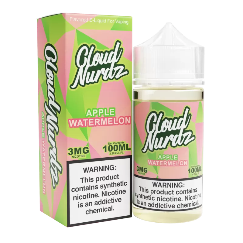 Cloud Nurdz - Apple Watermelon - 100ML E-Liquid - 3MG