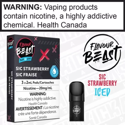 Sic Strawberry Iced Flavour Beast STLTH Compatible