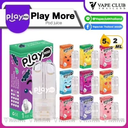 Play More Pod Juice (หัวน้ำยาสามารถใช้ร่วมกับเครื่อง Relx Infinity/Phantom/Lite)