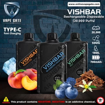Vishbar Weekly Rechargeable Disposable Vape (20,000 Puffs) - Double Apple / 20 mg