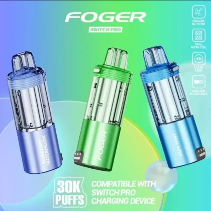 Foger Switch Pro (Replacement Pod) - Blue Razz Chilled, Clear (02EBEB)