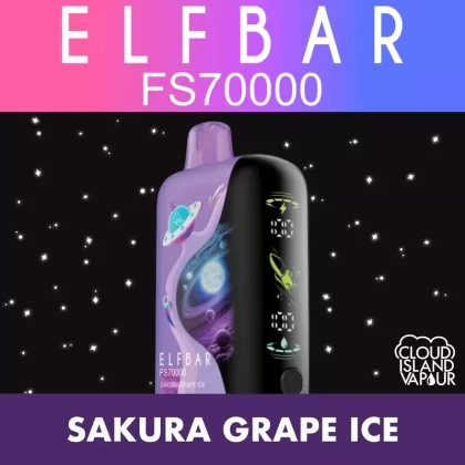 ELF BAR FS70K Disposable Vape – Sakura Grape Ice
