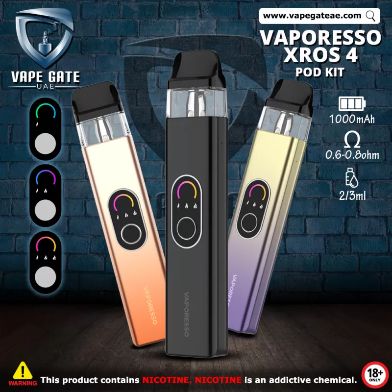 VAPORESSO XROS 4 16W 1000mAh POD SYSTEM - Silver