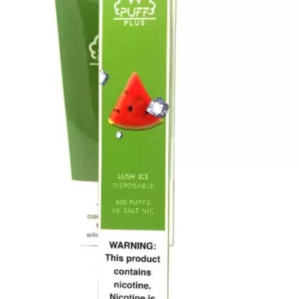 Puff Bar Plus Lush Ice – No Maintenance Required – Internal Battery: 550mAh -Up to 800+ Puffs