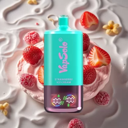 VapSolo Triple 30000 Puffs Strawberry Ice Cream Disposable Vape – 40ml, Type-C - Bangvapeaustralia