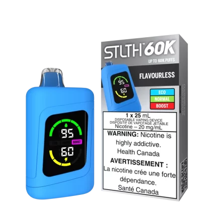 STLTH 60K - Flavourless - 20 mg/mL (wholeseller) - Excise ON, 20 mg/mL (wholeseller) - Excise AB