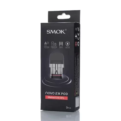 SMOK Novo 2X Replacement Pods - Resistance#0.8 Ohm Mesh MTL>0.9 Ohm Mesh