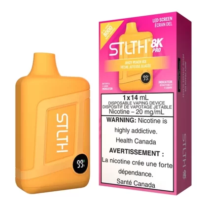 STLTH 8K Pro Disposable Vape Device - Juicy Peach Ice - 20mg/ml