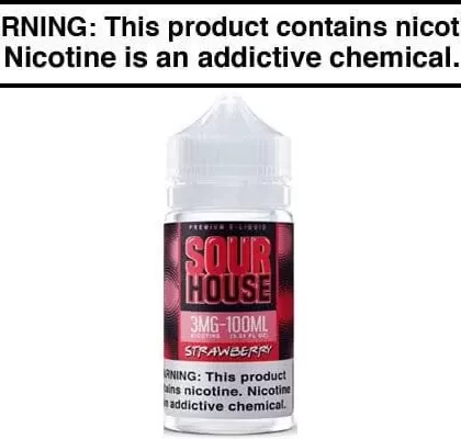 STRAWBERRY BY SOUR HOUSE E LIQUID 100ML - Vapejuice