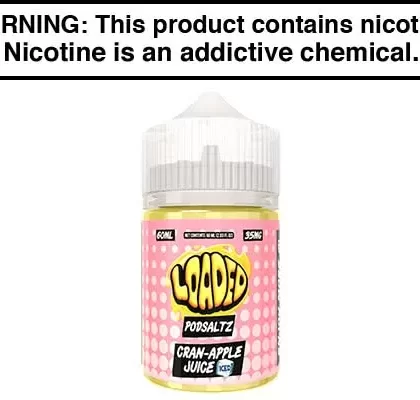 CRAN APPLE ON ICE BY LOADED PODSALTZ 60ML - Vapejuice