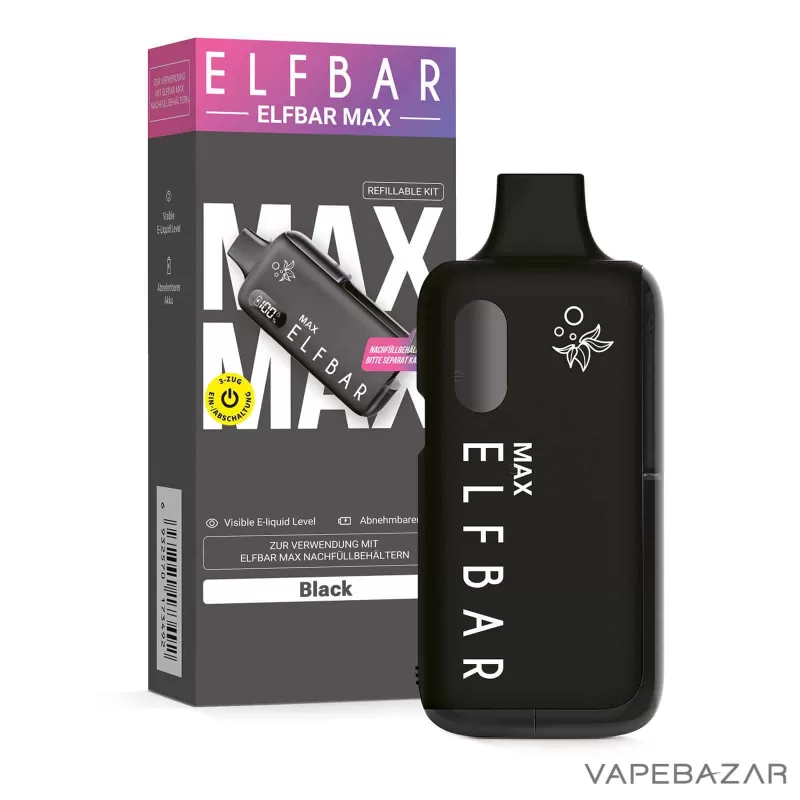 Elfbar Max – Black – Basisgerät (Akku) - Image 3