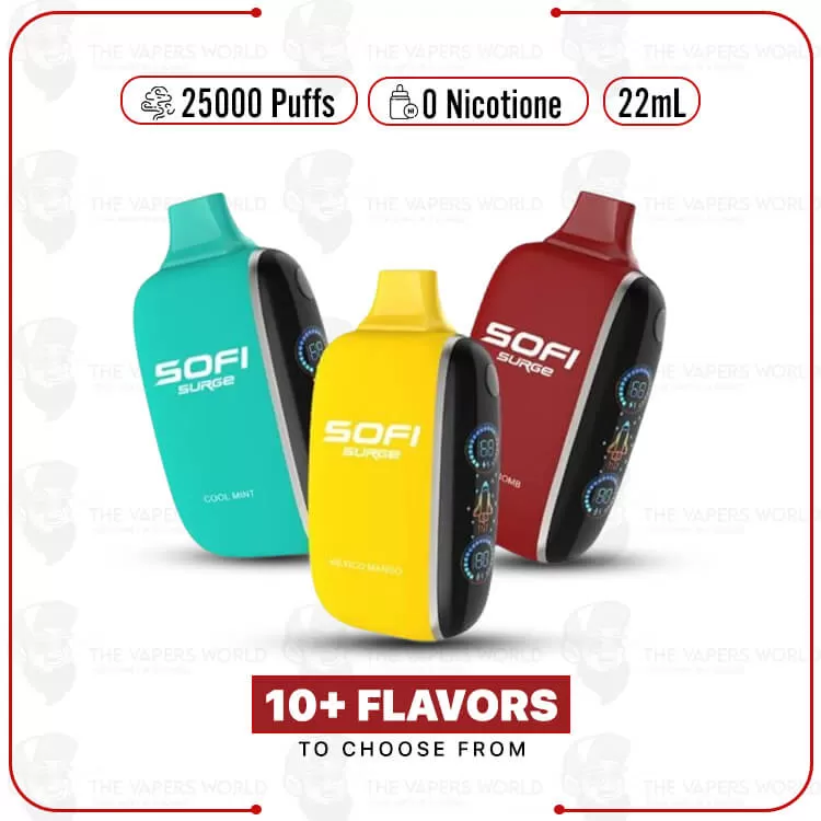 Sofi Surge Zero Nicotine 25000 Puffs Disposable - Thevapersworld