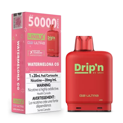 Level X G2 Ultra Drip’n Pods – Watermelona CG, 50K Puffs