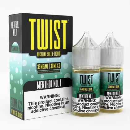 Twist e-Liquids Salt Menthol No. 1 eJuice - 60mL (2x30mL); Vape Product, Vape Product; Twist eLiquids
