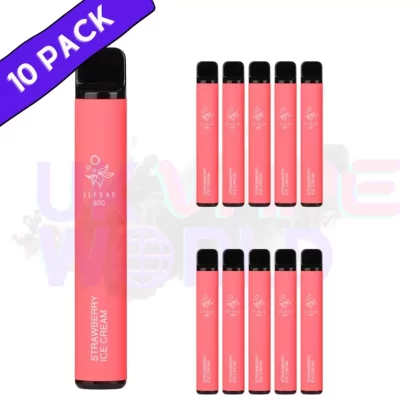 Elf Bar 600puff – Strawberry SNOW Flavour Box of 10