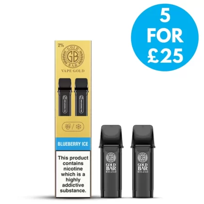 20mg (2%) Gold Bar Reloaded Prefilled Replacement Pods - Vape Co