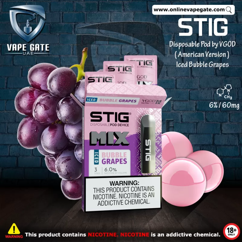 STIG Disposable Pod by VGOD ( American Version ) - Iced Bubble Grapes
