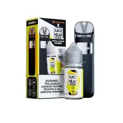 Juice Head Salts X GeekVape Sonder U Kit - Flavor#Peach Pear>Strawberry Kiwi