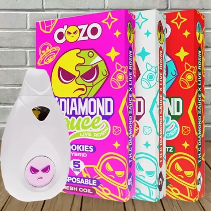 Dozo Live Rosin Diamond Sauce Disposable 5g - strain#Churros (Sativa) DISPOSABLE>Luigi OG (Indica) DISPOSABLE>MK Ultra (Indica) DISPOSABLE>Bubba Kush (Indica) DISPOSABLE>SFV OG (Sativa) DISP (691889)