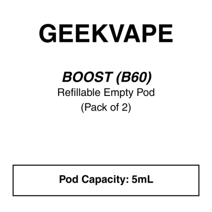 Geekvape – B60 (Aegis Boost 2) – Refillable Pod – Pack of 2