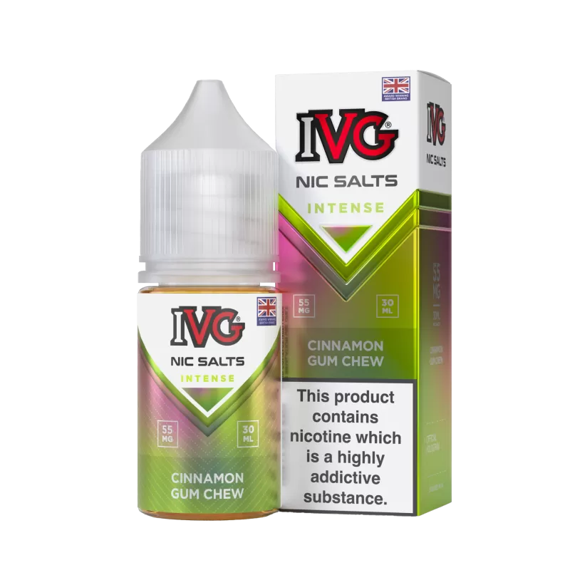 IVG Nic Salt Intense – Cinnamon Gum Chew 30ml (35/55 Mg) - Vapebar Pk - Image 2