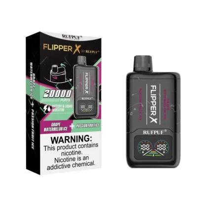 Flipper X – Passion Fruit Ice + Grape Watermelon Ice – 20000 Puffs 5%