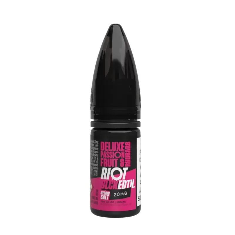 Passionfruit & Rhubarb E-Liquid Black Edition by Riot Squad (10ml) - 20mg
