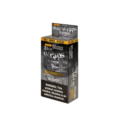Good Times Sweet Woods Leaf Wrap Platinum (Un Sweet) 30 Pouches of 2 - Vape Store