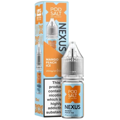 POD SALT NEXUS MANGO PEACH ICE 10ML NIC SALT E-LIQUID