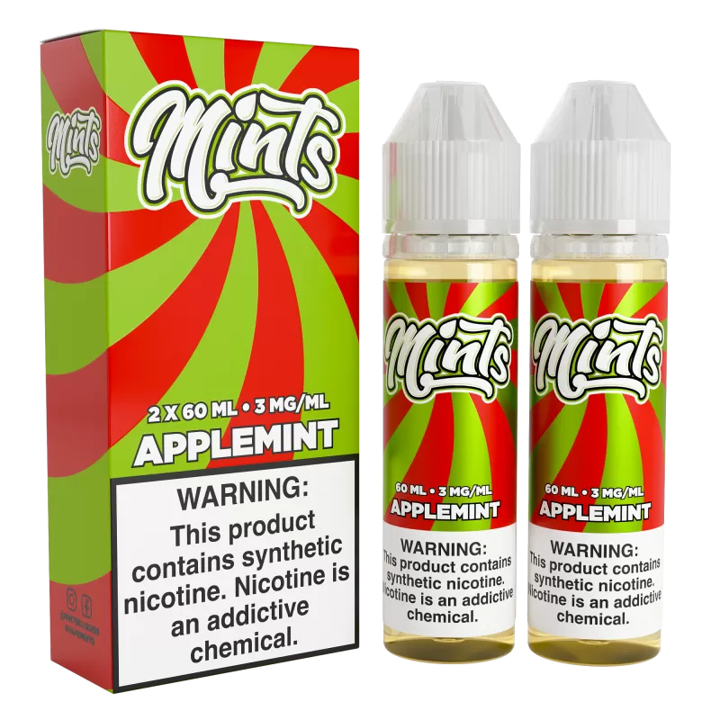 Mints Vape Co - Applemint - 120ML E-Liquid (Twin 60ML Pack) - 0MG
