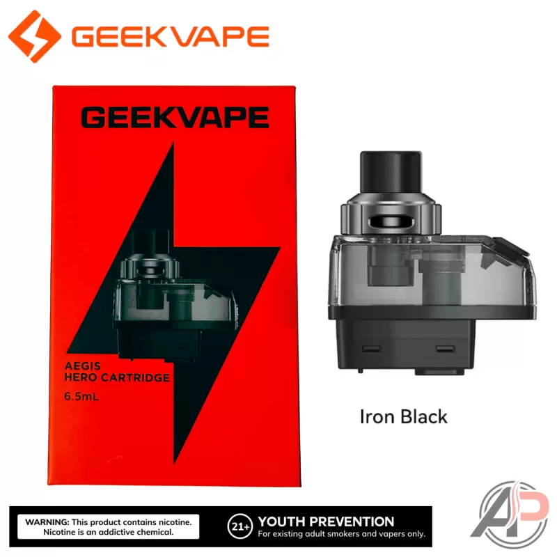 Geek Vape Aegis Hero Replacement Pod Cartridges - Iron Black 6.5mL Replacement Cartridge - 1 Pack, Pure White 6.5mL Replacement Cartridge - 1 Pack - Image 2