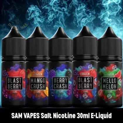 SAM VAPES Salt Nicotine 30ml E-Liquid 30mg & 50mg Vape Juice - Blast Berry, Frozen Blast Berry; Vape Product, Vape Product (F6E1AB)
