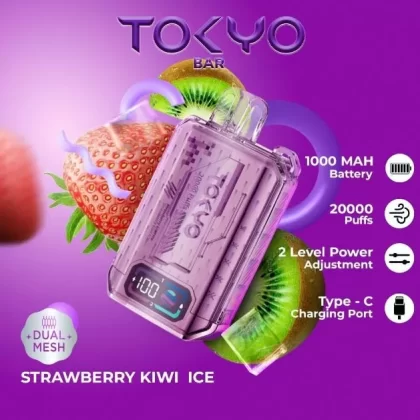 Tokyo Bar Rechargeable Disposable Vape (20,000 Puffs) - Watermelon Ice / 50 mg