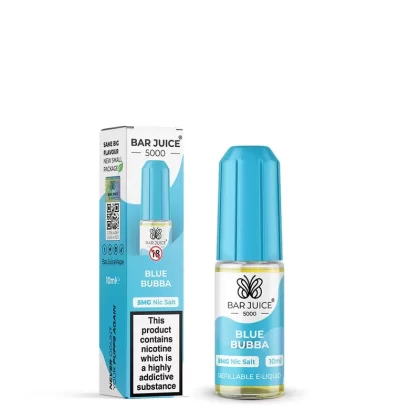Blue Bubba Nic Salt E-Liquid by Bar Juice 5000 – Exquisite Blue Raspberry Bubblegum Flavour in Multiple Strengths