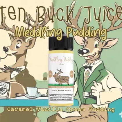 TB Juice Wholesale – Meddling Pudding Flavored Synthetic Nicotine Solution