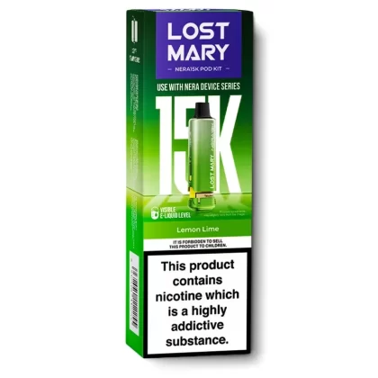 Lemon Lime Nera 15K Refill Pods by Lost Mary - 20 mg/mL (A809FE)