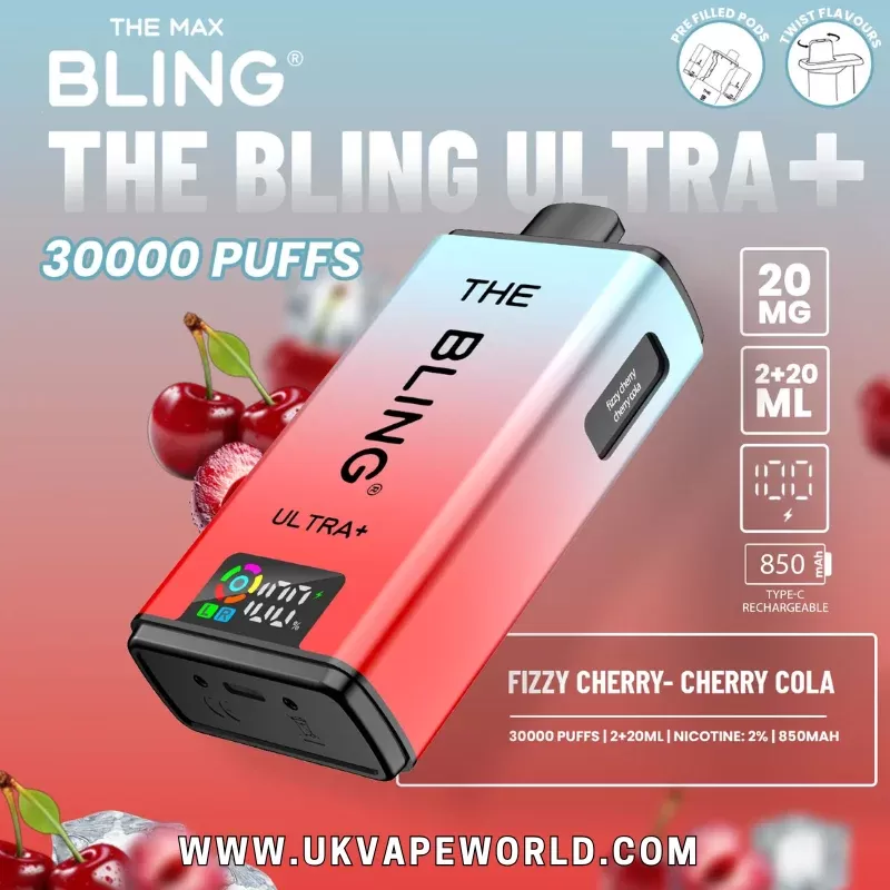 Fizzy Cherry Bling 30k Ultra Plus Prefilled Pod Kit